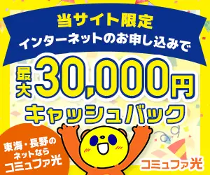 高速回線選ぶならコミュファ光！速度もキャッシュバックも満足度No1！【コミュファ光】