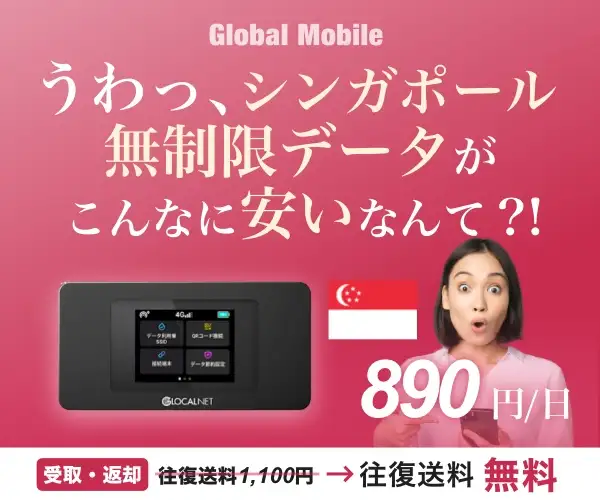 シンガポール専用レンタルWi-Fi【シンガポールDATA】