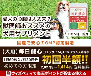 【犬用サプリメント】心臓の健康維持に「毎日健心　コエンザイムQ10＆フランス海岸松」
