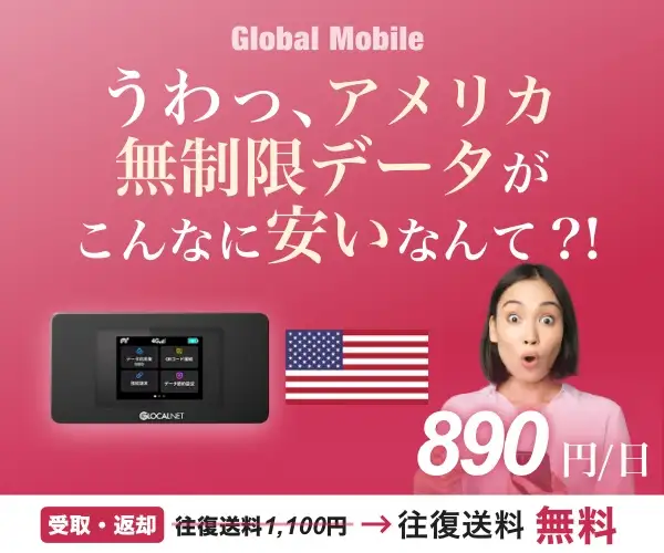 アメリカ専用レンタルWiFiルーター【U.S.データ】